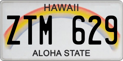 HI license plate ZTM629