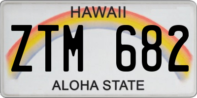 HI license plate ZTM682