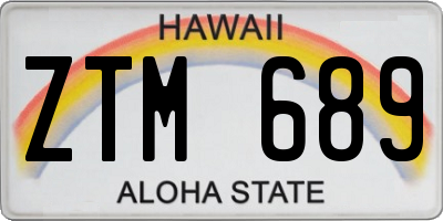 HI license plate ZTM689