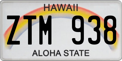 HI license plate ZTM938