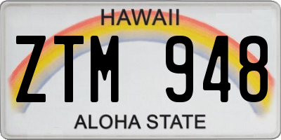 HI license plate ZTM948