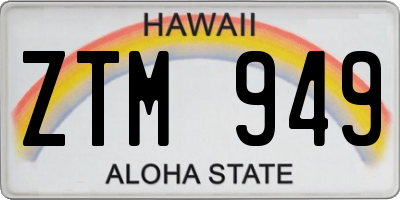 HI license plate ZTM949