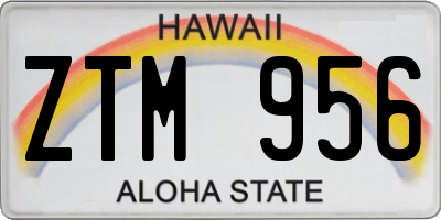 HI license plate ZTM956