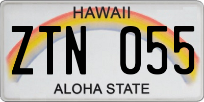 HI license plate ZTN055
