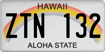 HI license plate ZTN132