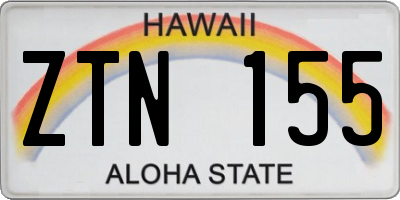 HI license plate ZTN155