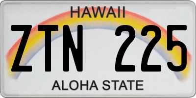 HI license plate ZTN225