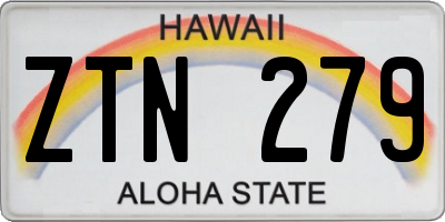 HI license plate ZTN279