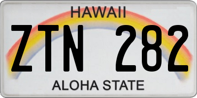 HI license plate ZTN282