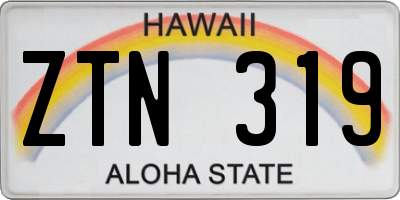 HI license plate ZTN319