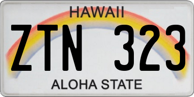 HI license plate ZTN323
