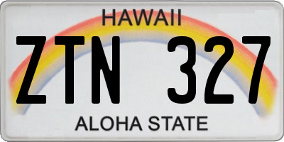 HI license plate ZTN327