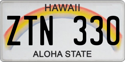 HI license plate ZTN330