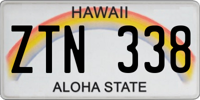 HI license plate ZTN338