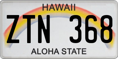 HI license plate ZTN368
