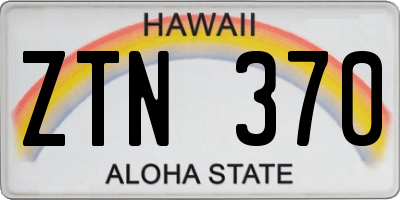 HI license plate ZTN370
