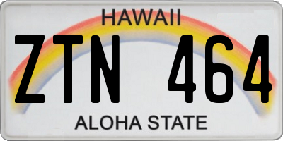 HI license plate ZTN464