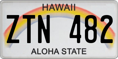 HI license plate ZTN482