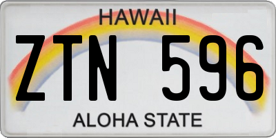HI license plate ZTN596