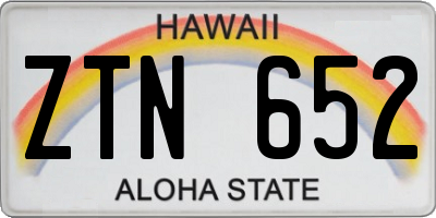 HI license plate ZTN652
