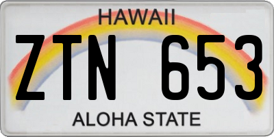 HI license plate ZTN653