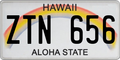 HI license plate ZTN656