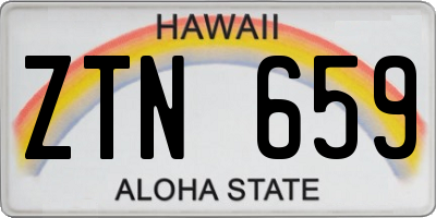 HI license plate ZTN659