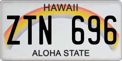 HI license plate ZTN696