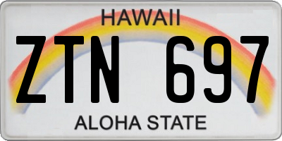 HI license plate ZTN697