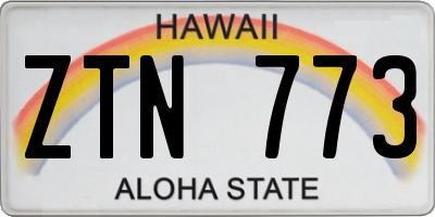 HI license plate ZTN773