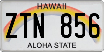 HI license plate ZTN856