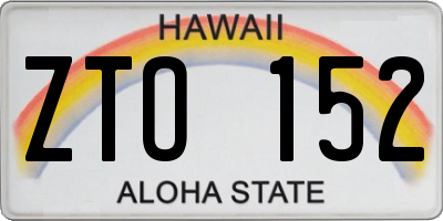 HI license plate ZTO152