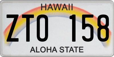 HI license plate ZTO158