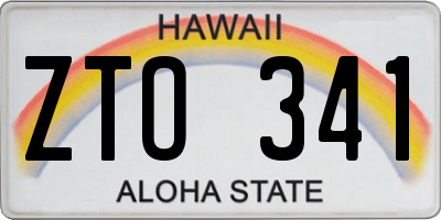 HI license plate ZTO341