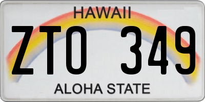 HI license plate ZTO349