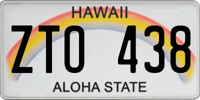 HI license plate ZTO438