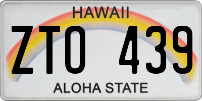 HI license plate ZTO439