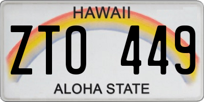 HI license plate ZTO449