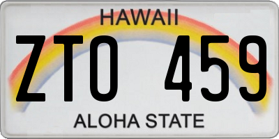 HI license plate ZTO459