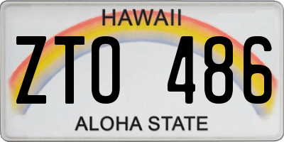 HI license plate ZTO486