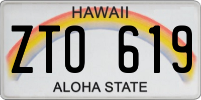 HI license plate ZTO619