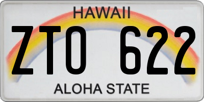 HI license plate ZTO622