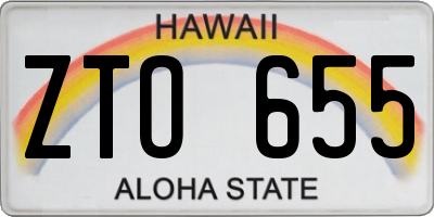 HI license plate ZTO655