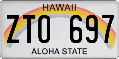 HI license plate ZTO697