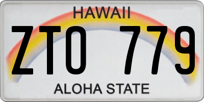 HI license plate ZTO779