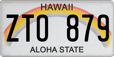 HI license plate ZTO879