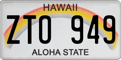 HI license plate ZTO949