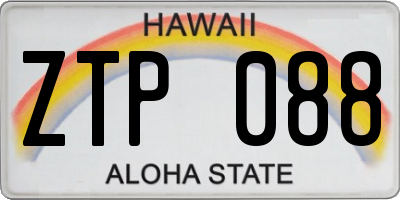 HI license plate ZTP088
