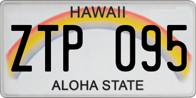 HI license plate ZTP095