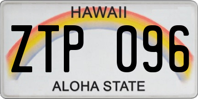 HI license plate ZTP096
